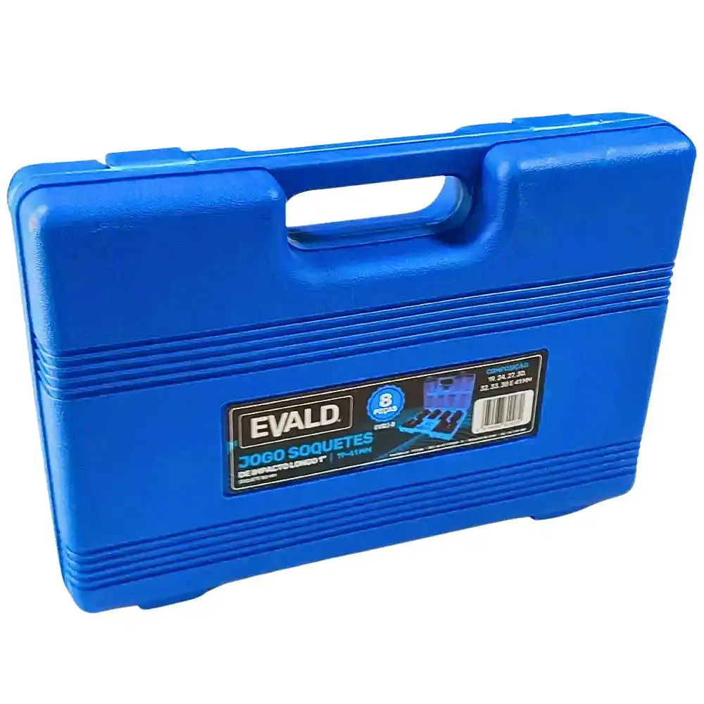 Jogo soquetes longos de impacto 1 POL de 19 a 41 MM kit 8 peças EVSLI-8 Evald — fotografia 4