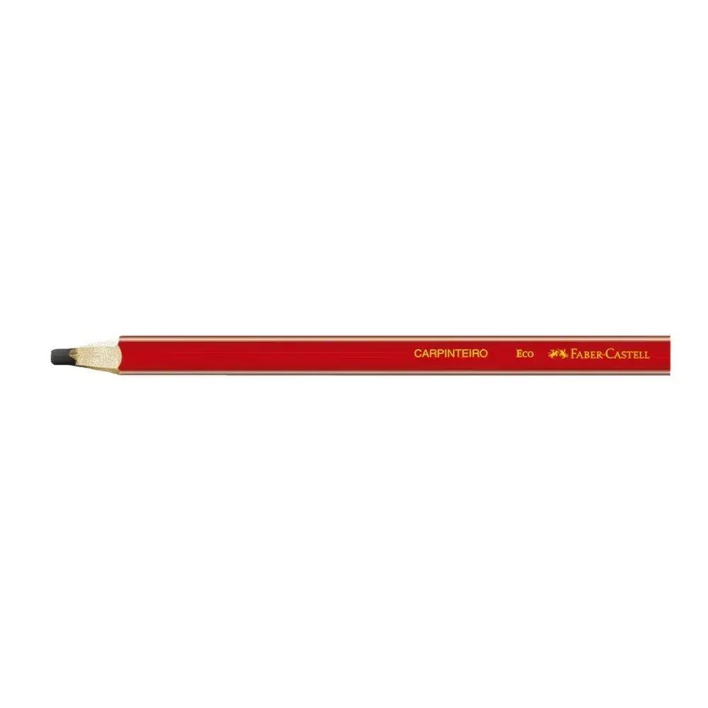 Ecolápis grafite para carpinteiro vermelho faber-castell — fotografia 2