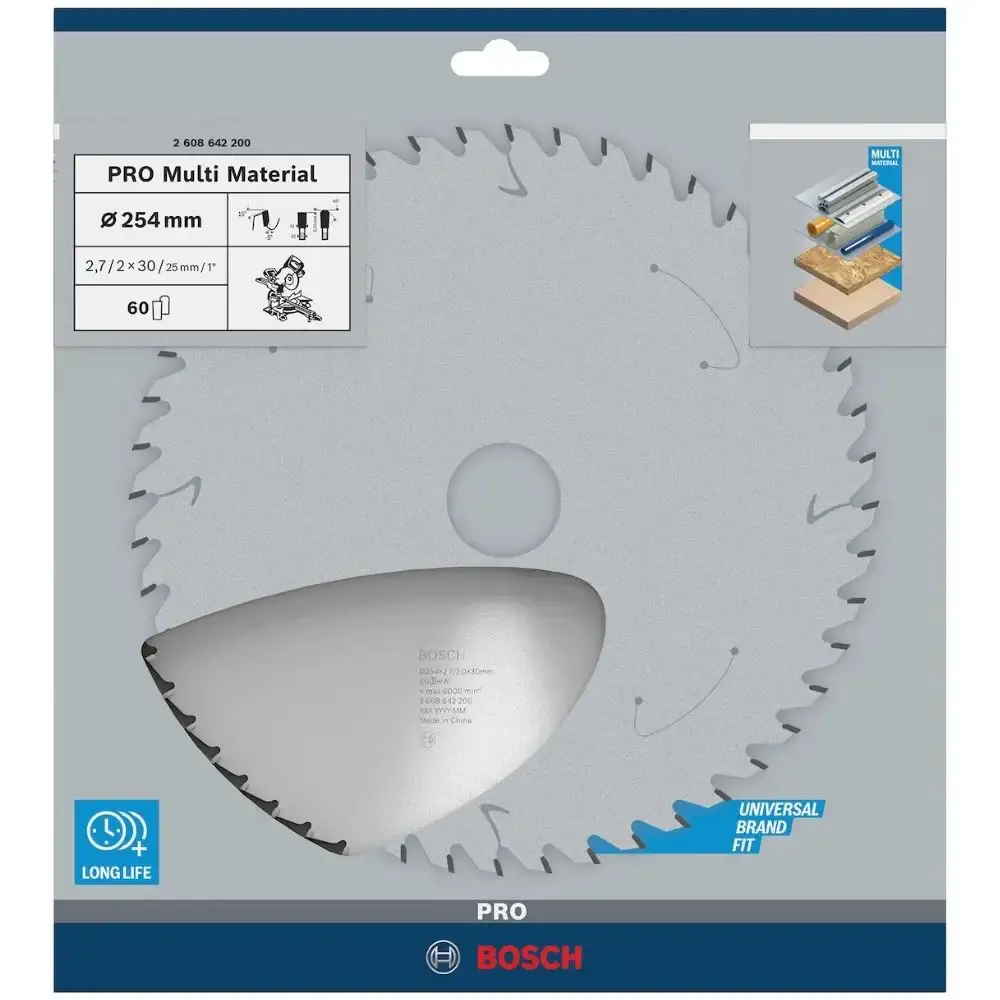 Disco de corte multimaterial 254X3,0MM 80 dentes Bosch — fotografia 3