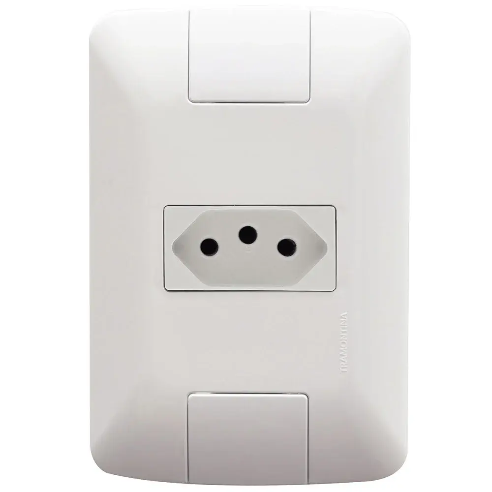 Conjunto com 1 tomada 2P+T 10A 250V Tramontina