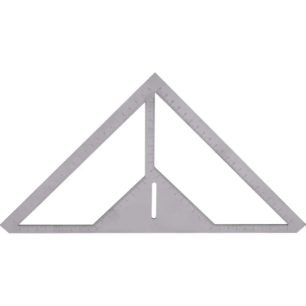 Gabarito triangular aço inox 22CM Bumafer — fotografia de referência