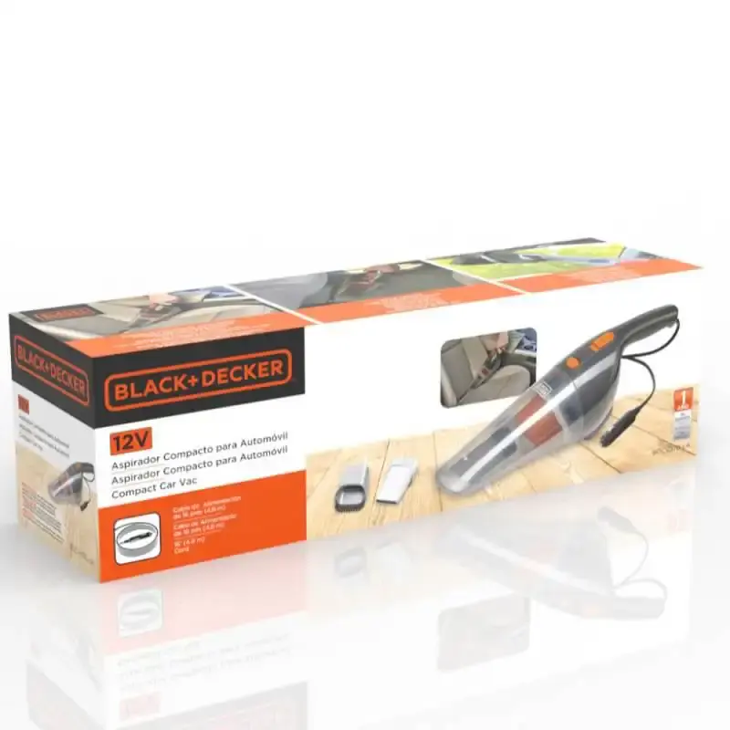Aspirador de pó portátil 12V para automóveis 2 acessórios BDCV370-LA black & decker — fotografia 6