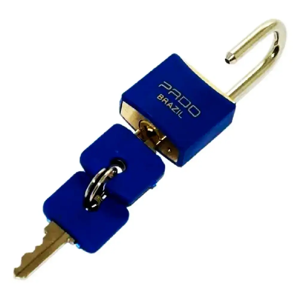Cadeado com chave 25MM LT-25MM azul 51016379 Pado — fotografia 5
