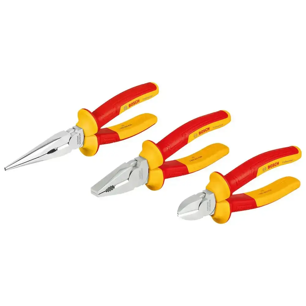 Conjunto de alicates VDE 3 peças 1600A02NG0000 Bosch — fotografia de referência