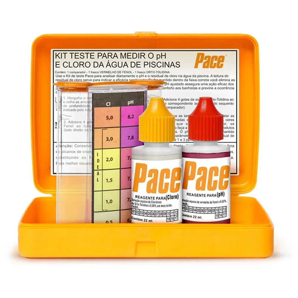 Pace teste kit ph e cloro — fotografia de referência