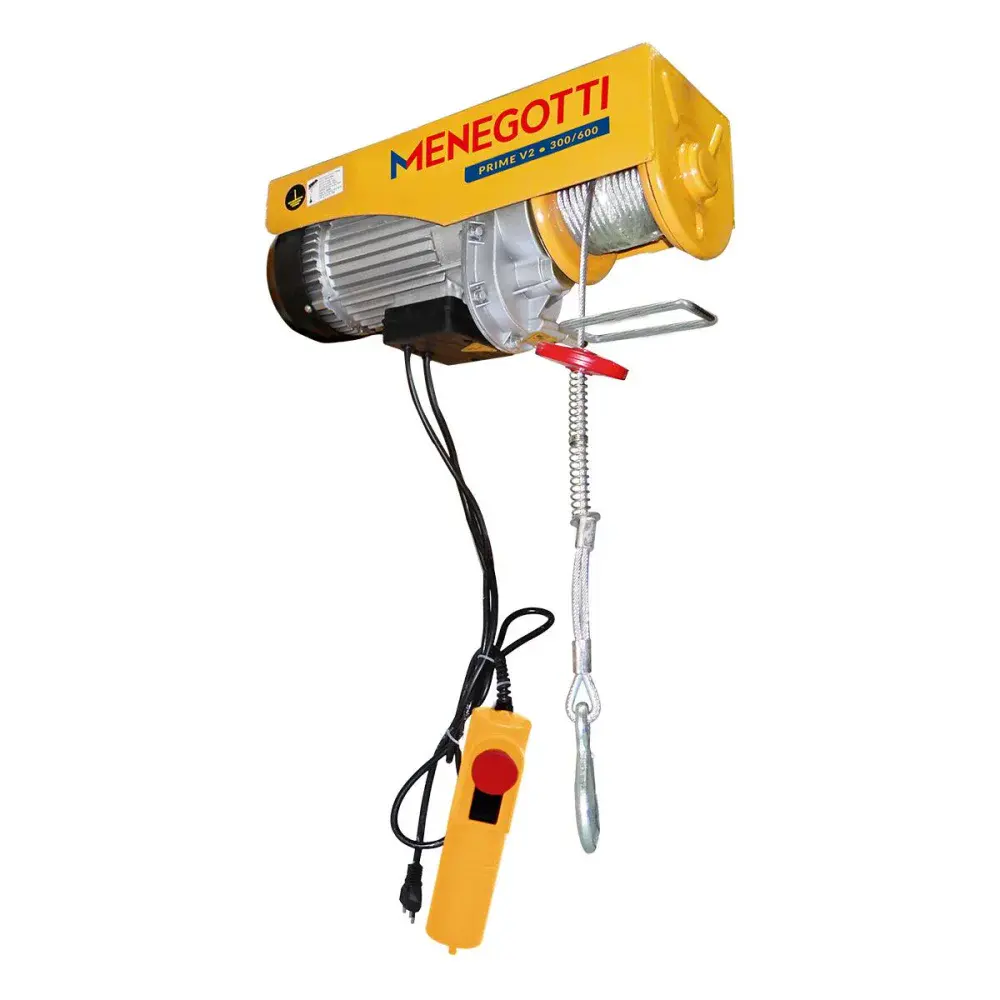 Guincho elétrico prime V2 300-600KG 220V mono Menegotti — fotografia de referência