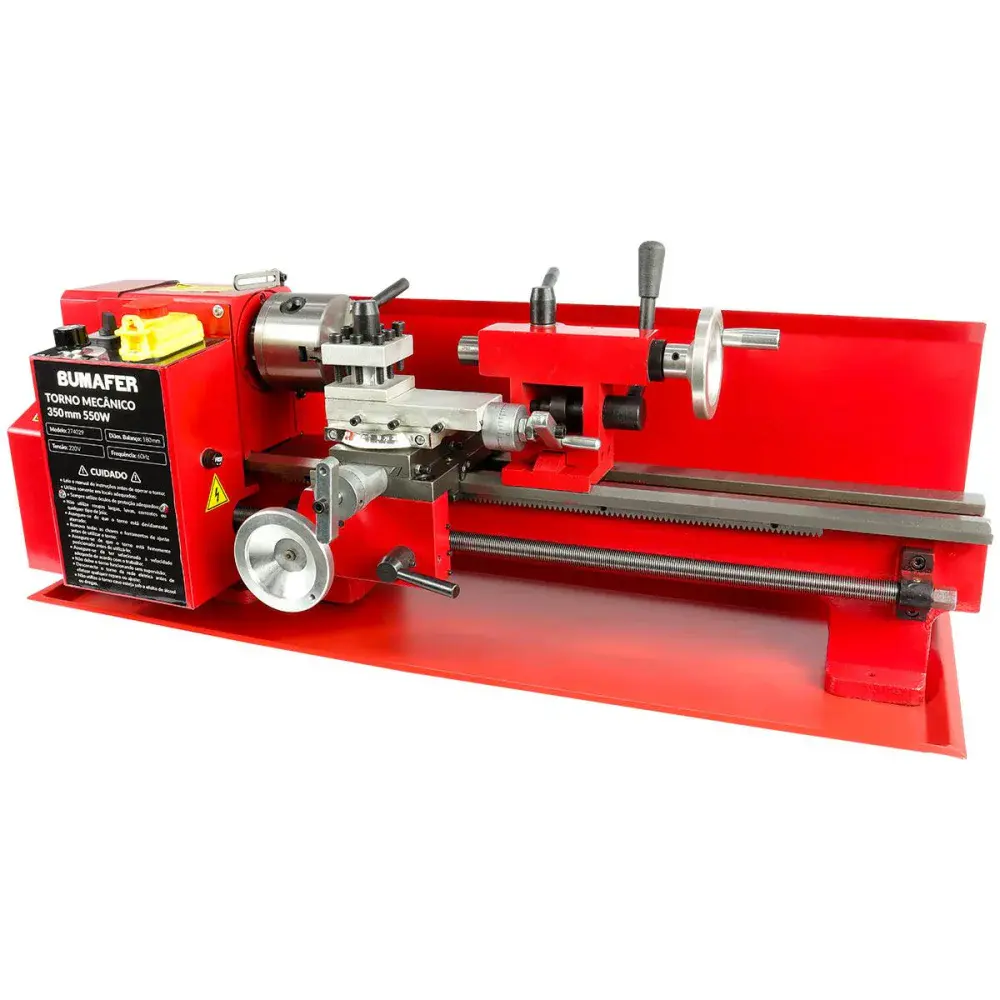 Torno mecânico em aço TMB-350 350MM 550W 220V Bumafer — fotografia 2