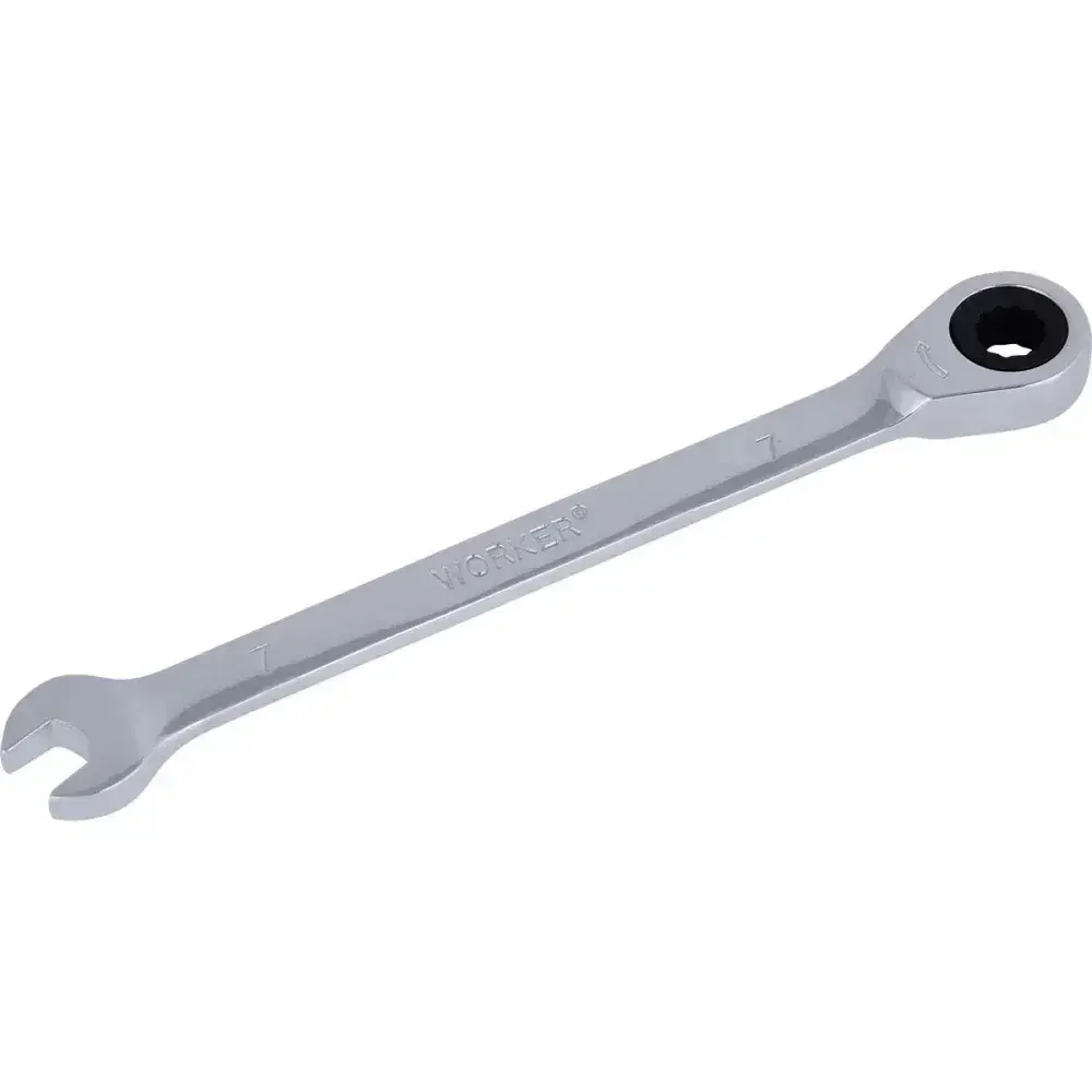 Chave combinada com catraca cromo vanádio 7MM Worker — fotografia 8