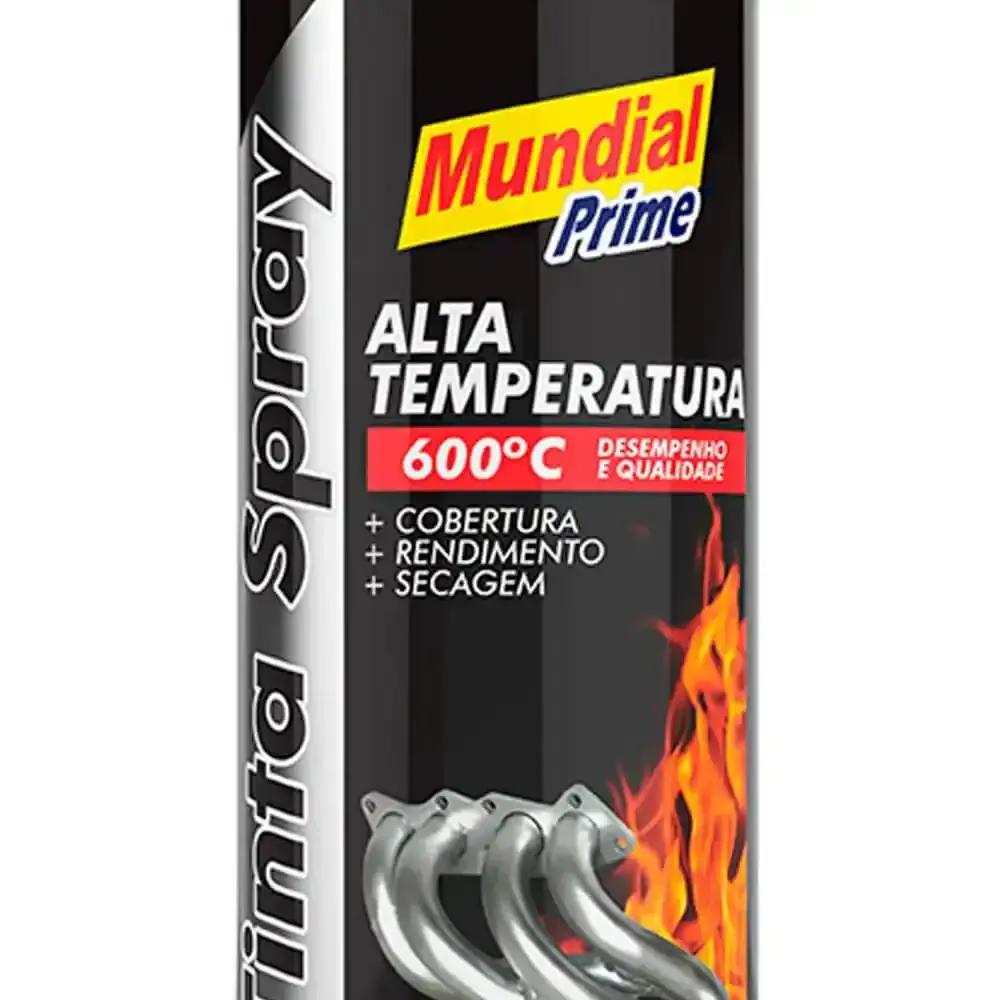 Tinta spray 400ML alta temperatura alumínio AE01000098 mundial prime — fotografia 3