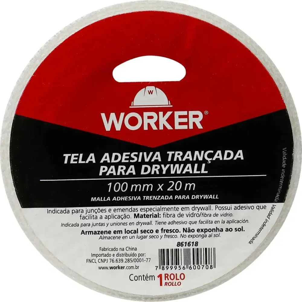 Tela adesiva drywall trancada 100MMX20M Worker — fotografia 10