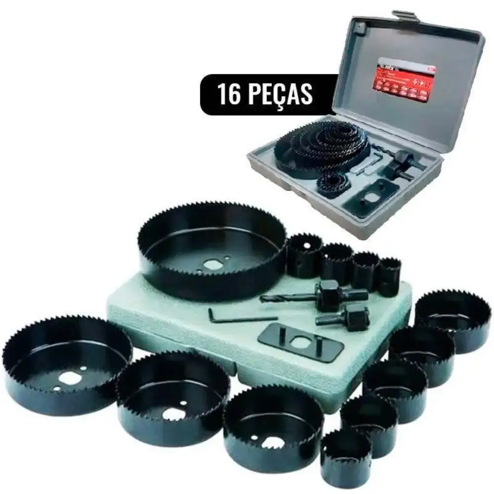 Kit de serra copo para madeira com 16 peças MTX — fotografia de referência