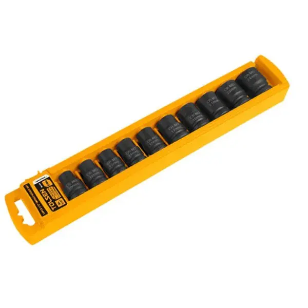 Kit soquete 1/2 impacto curto c/ 10PÇS - Tolsen