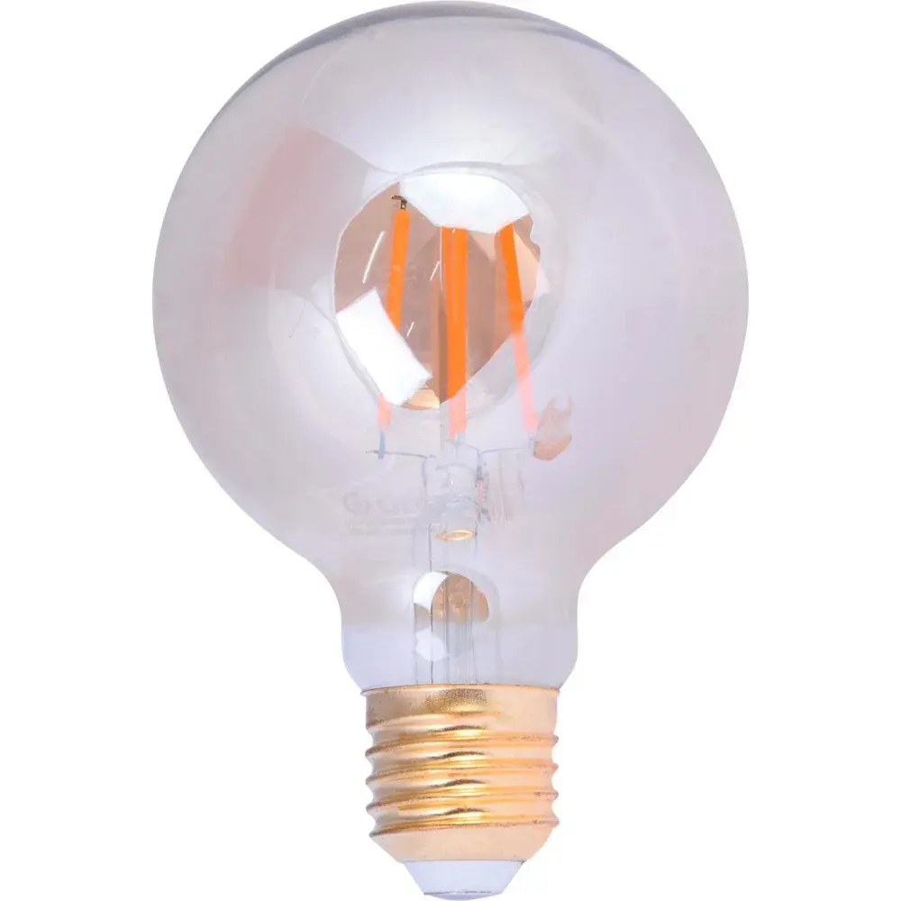Lâmpada de led globo vintage âmbar G80 E27 4W bivolt Liege