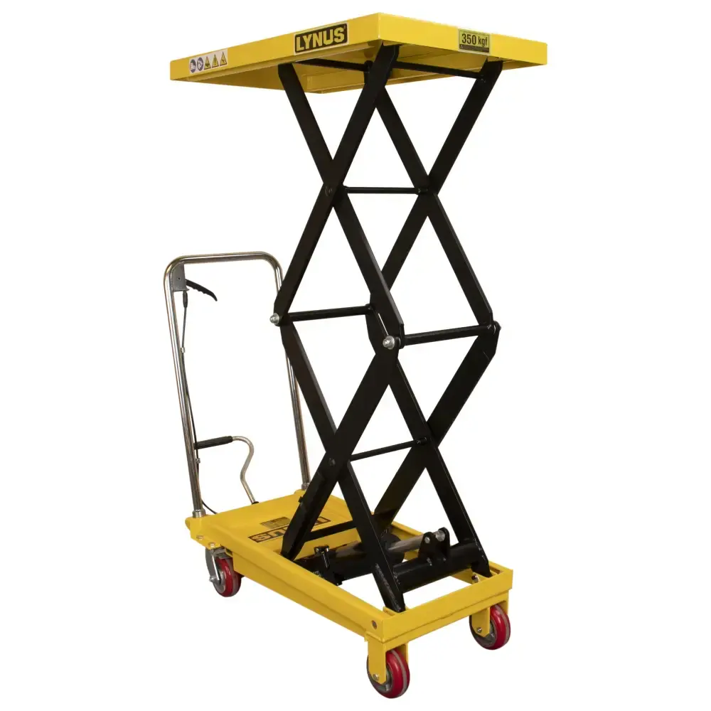 Mesa hidráulica pantográfica 350KG 2 estagios MHPL-350-2E 00000248.0 Lynus — fotografia 3