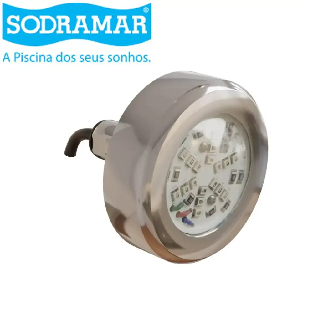 Luminária LED 9W inox RGB eco 1,5 metros Sodramar — fotografia 5