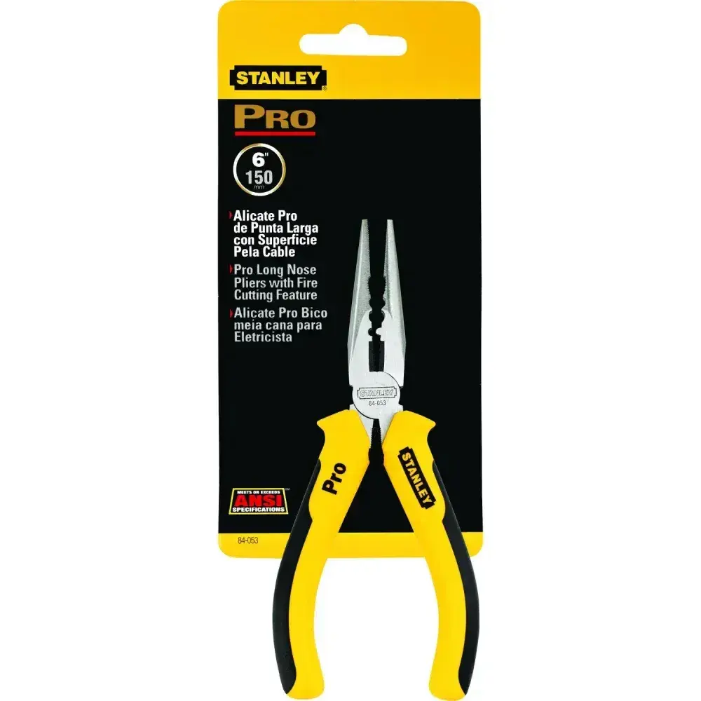 Alicate bico meia cana longo com corte pro 6 84-053 Stanley — fotografia 5
