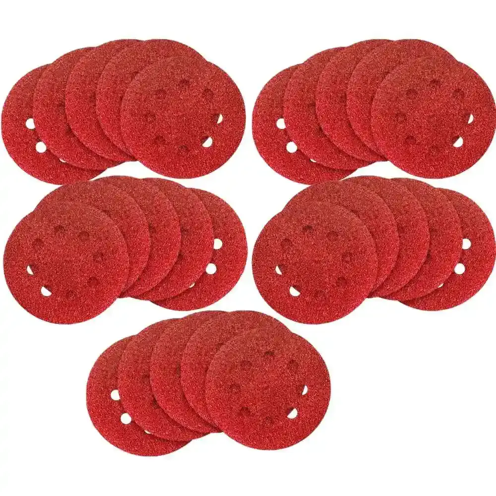Disco de lixa 5 POL velcro grana 80 com furo 25 unidades MTX — fotografia de referência