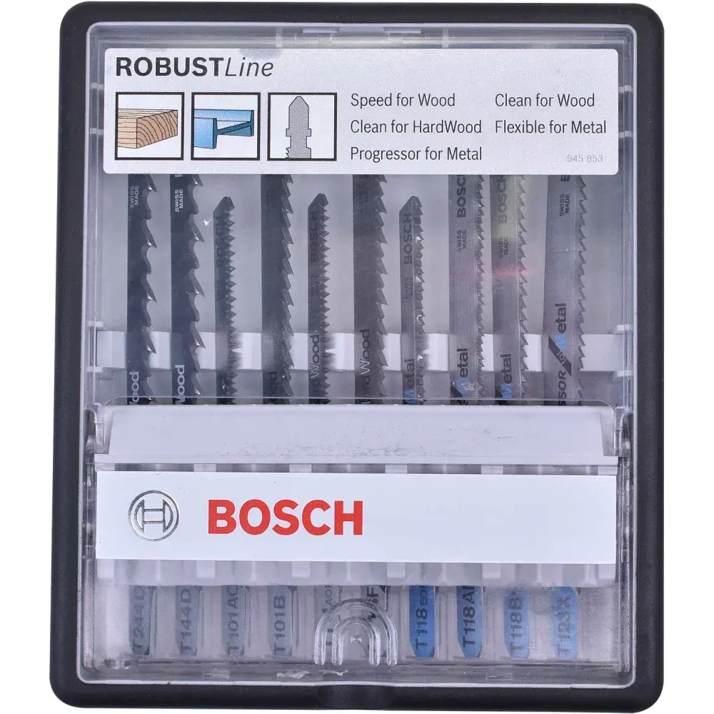 Jogo de serra tico-tico madeira / metal robust Bosch 10 pçs — fotografia de referência