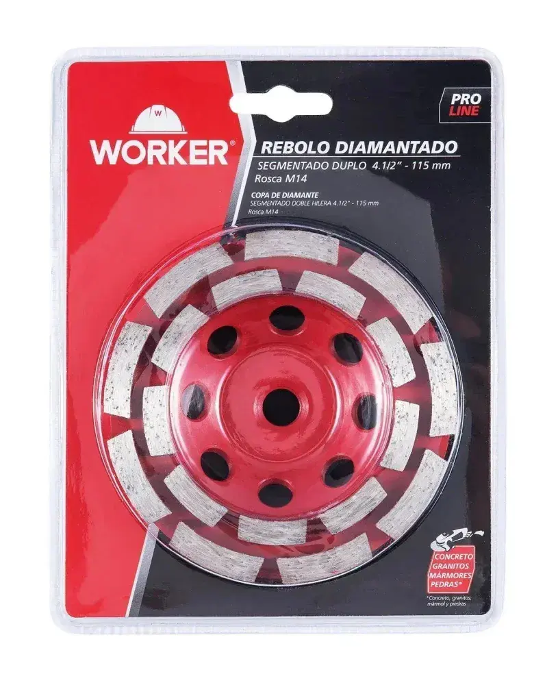 Rebolo diamantado turbo 115MM M14 Worker — fotografia 8