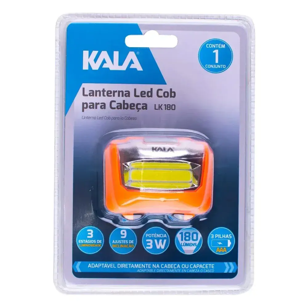 Lanterna led cob para cabeça lk 180 Kala — fotografia 12