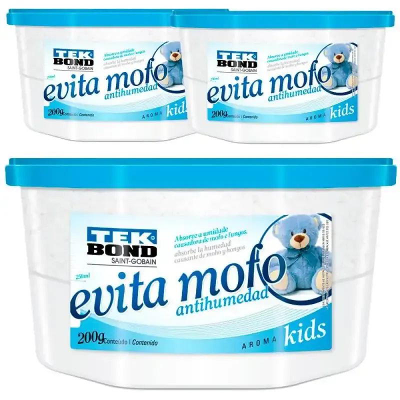 Evita mofo kids 200 GR kit com 3 unidades Tekbond — fotografia de referência