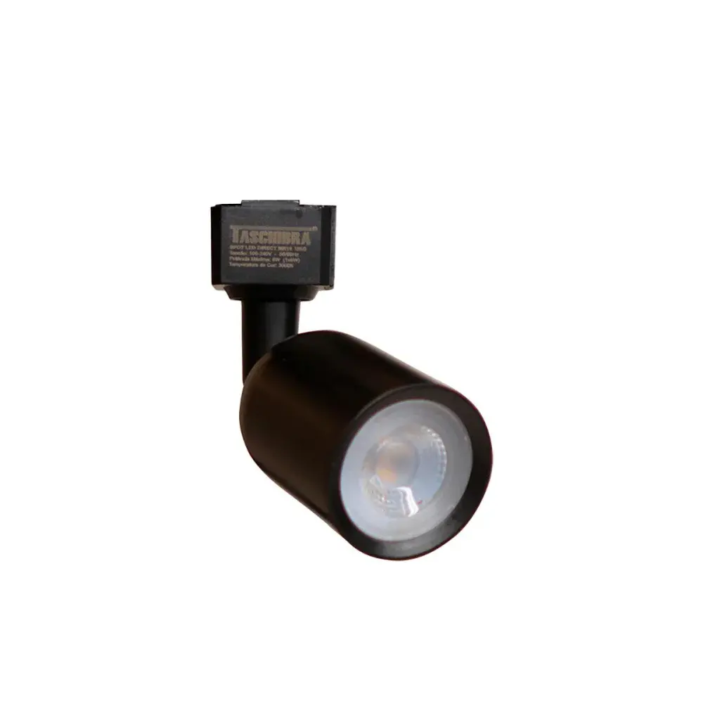 Spot led trilho MR16 6W 3000K preto Taschibra — fotografia 2