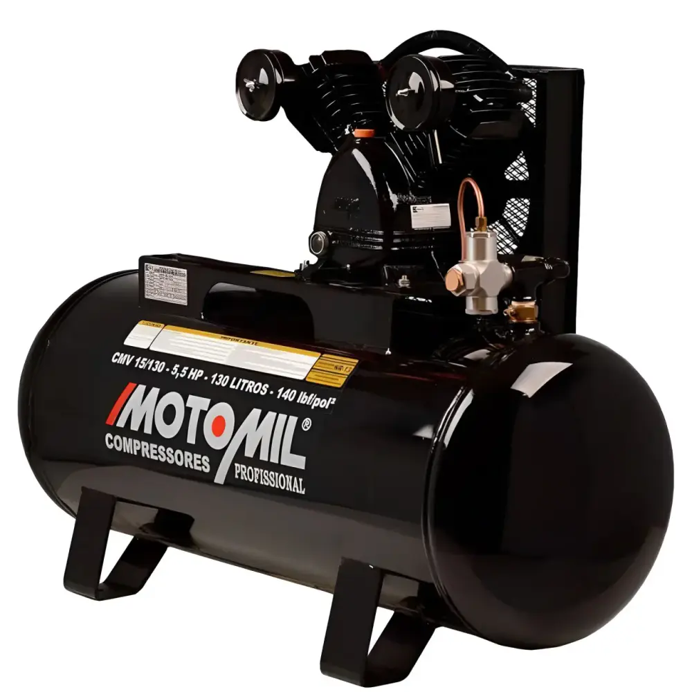Compressor 15 pés 130L 2 pistões CMV sem motor 00022868-2 MotoMil