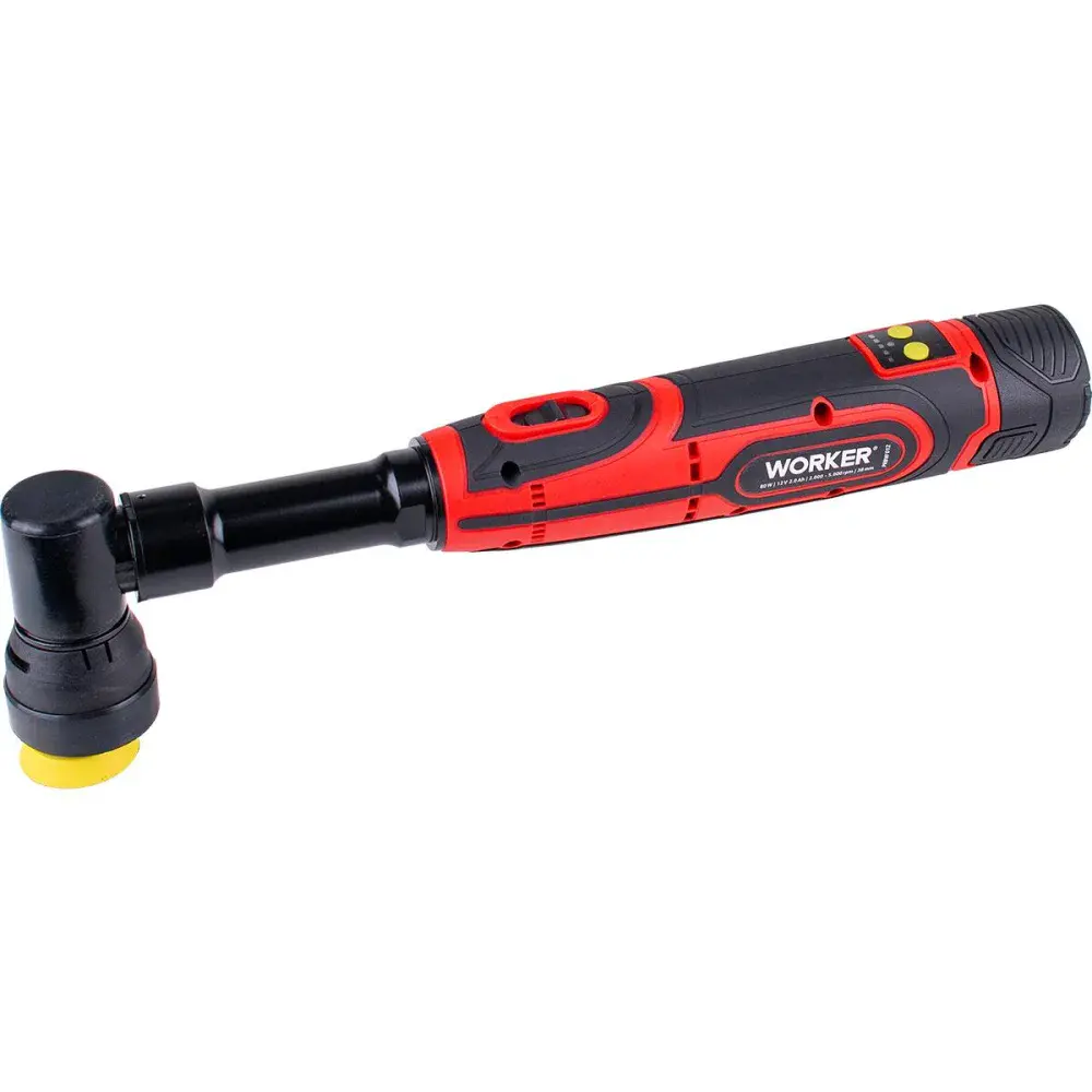 Mini politriz roto orbital a bateria 12V Worker com kit 8 acessórios
