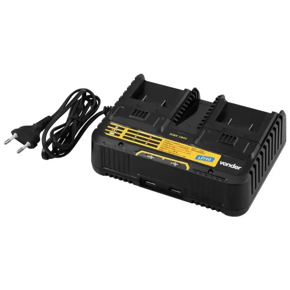 Kit motosserra e soprador de folhas 18V com 2 baterias 5AH e carregador duplo bivolt Vonder — fotografia 7