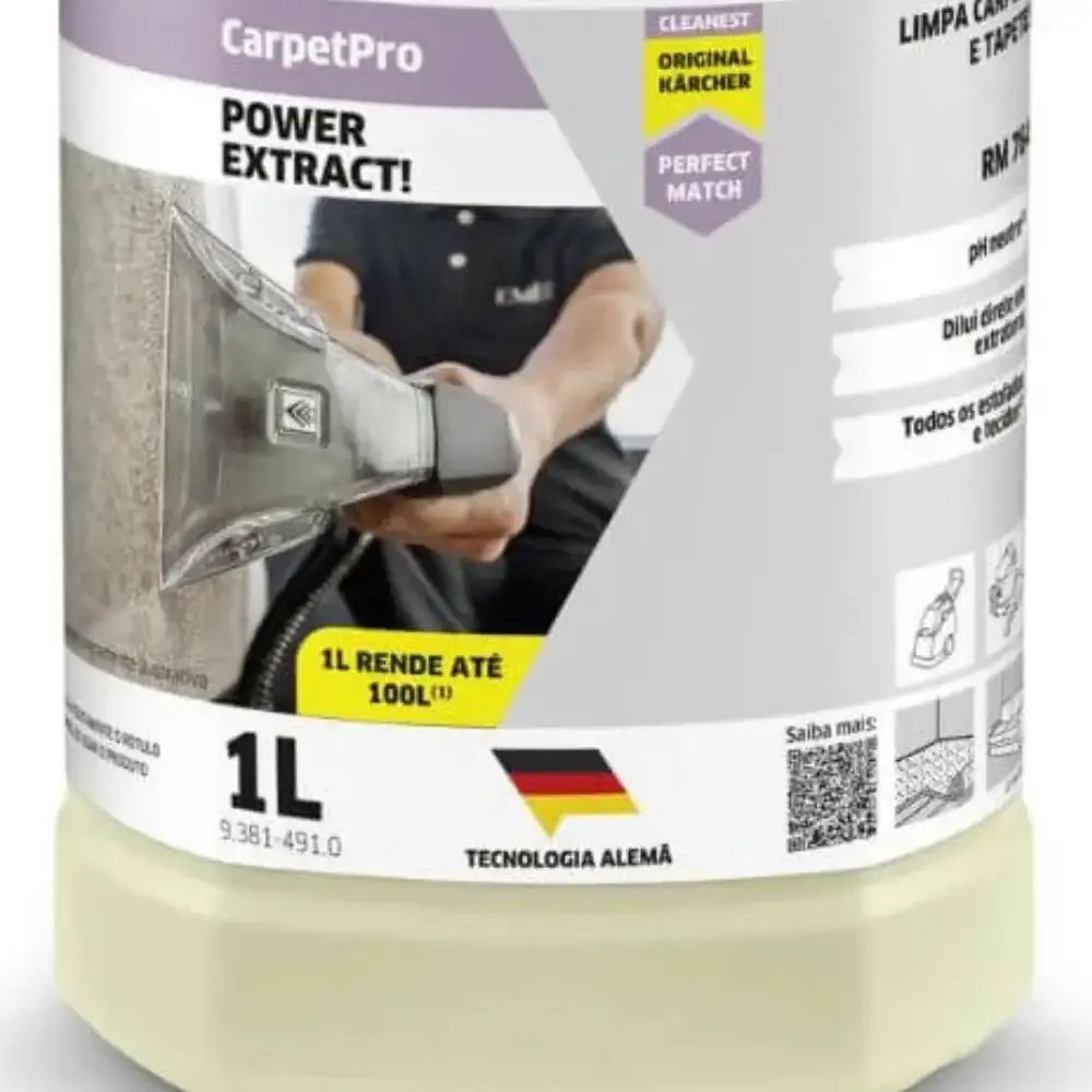 Detergente líquido carpet pro power extract 764 1 litro Karcher — fotografia 5