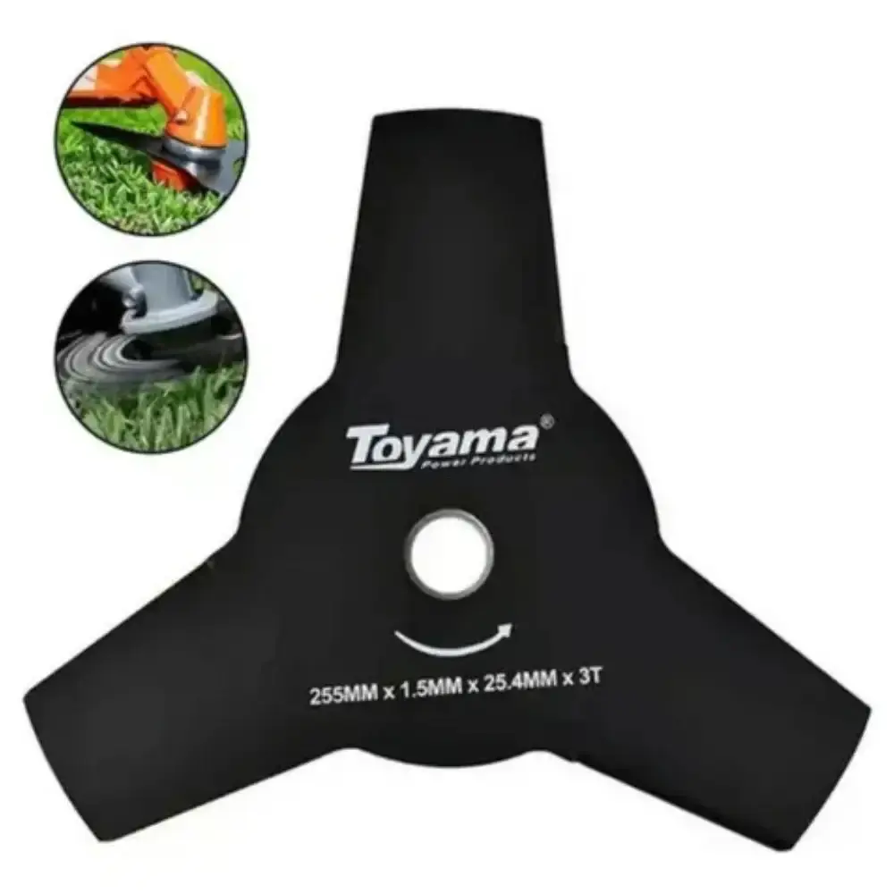 Lâmina para roçadeira 3 pontas 255MM x 1,5MM x 25,4MM Toyama — fotografia 3