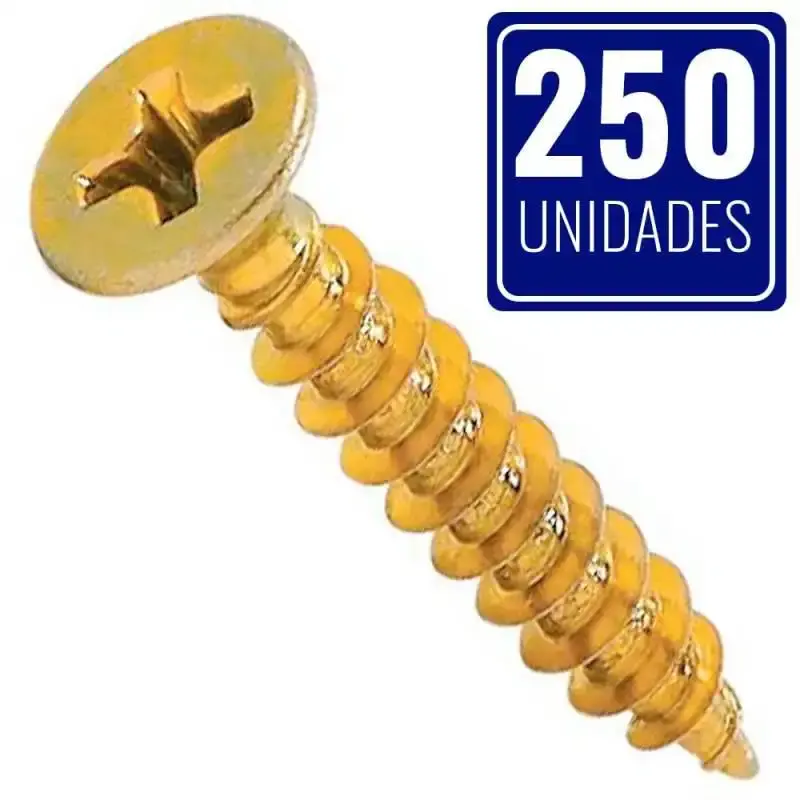 Parafuso Chipboard Cabeça Chata Phillips 4.0 x 30mm Caixa 250 Unidades CHIPCH4.0X30BC BELENUS — fotografia de referência