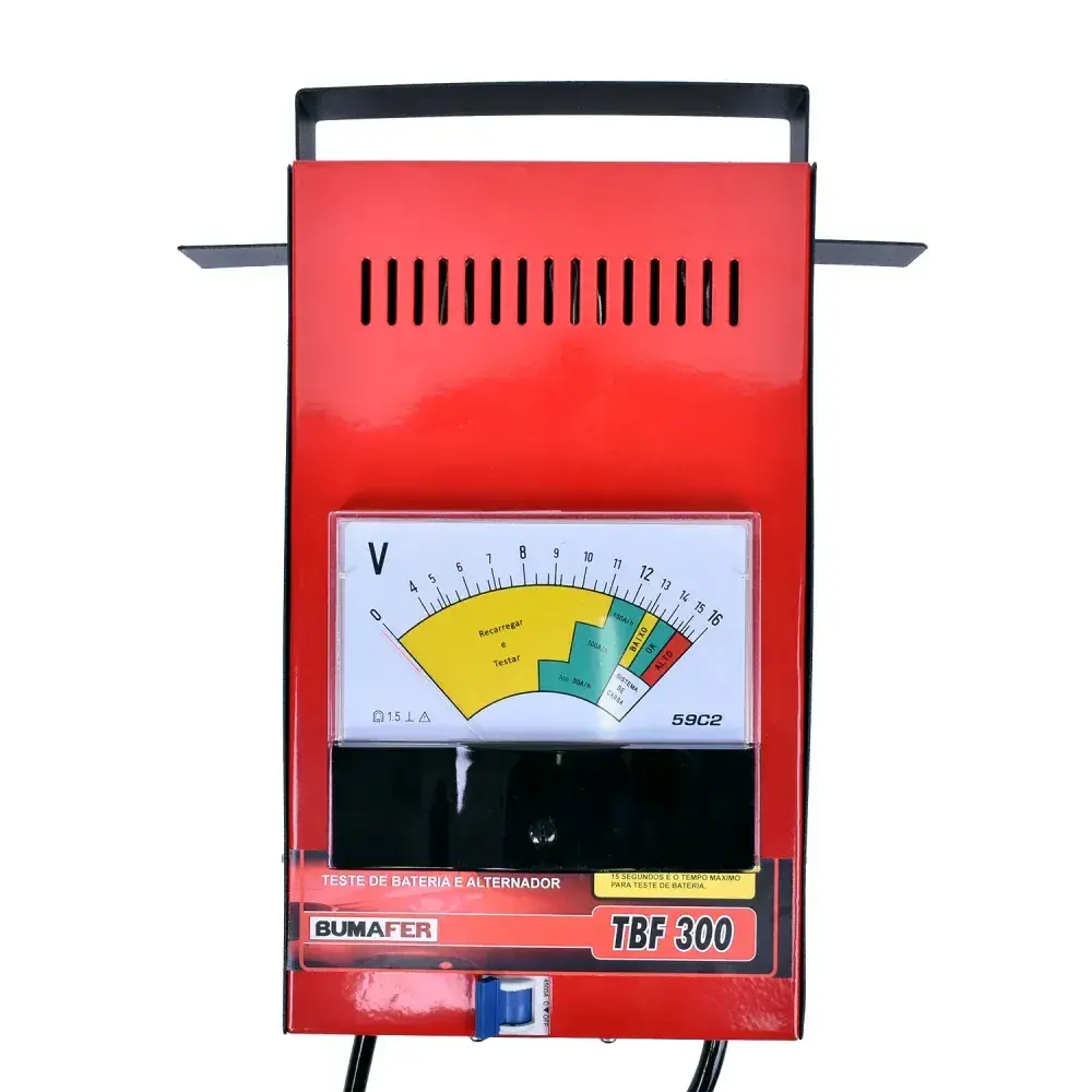 Teste de bateria TBF300 180A 16V analógico Bumafer — fotografia 8