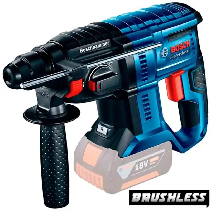 Martelete SDS Plus 18V BRUSHLESS 2,3KG GBH 180-LI Kit 2 Peças c/ Kit Brocas, 2 Baterias Bolsa BOSCH Bivolt — fotografia 3