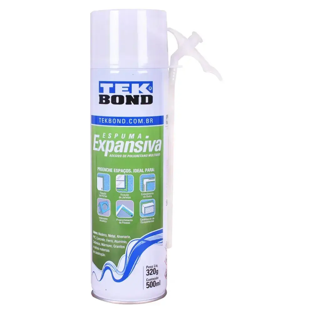 Espuma expansiva pu uso geral 320G / 500ML Tekbond — fotografia 5