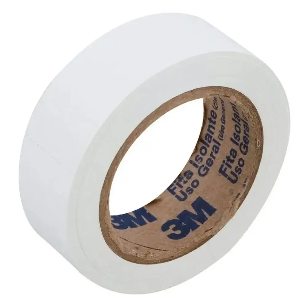 Fita isolante 20 metros multiuso imperial branca 3M — fotografia 4