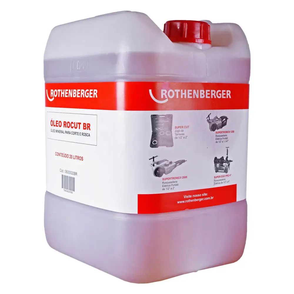 Óleo para rosca e corte galão 20L rocut br rothenberguer Rothenberger