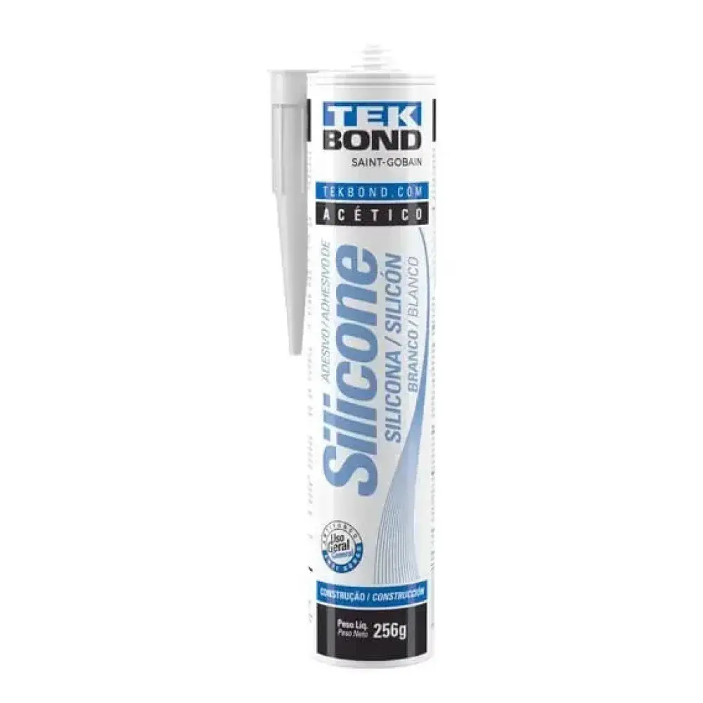 Silicone branco tubo 256G Tekbond — fotografia 2