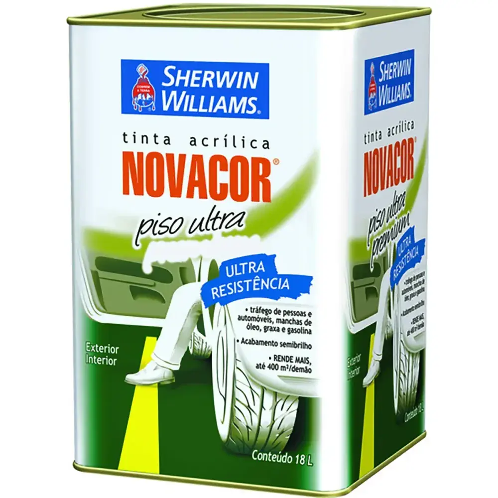 Tinta piso liso Novacor 18 litros amarela Novacor