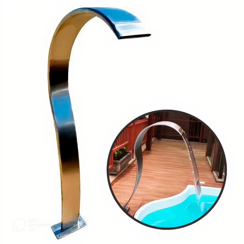 Cascata Slim para Piscina 70 x 7.5 CM Aço Inox EVALD — fotografia de referência