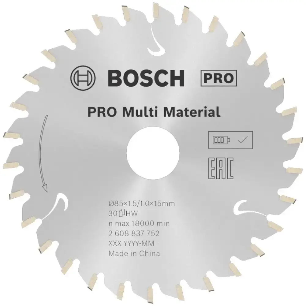 Disco de Corte Standard Multimaterial 85 x 15 MM 30 Dentes BOSCH — fotografia de referência