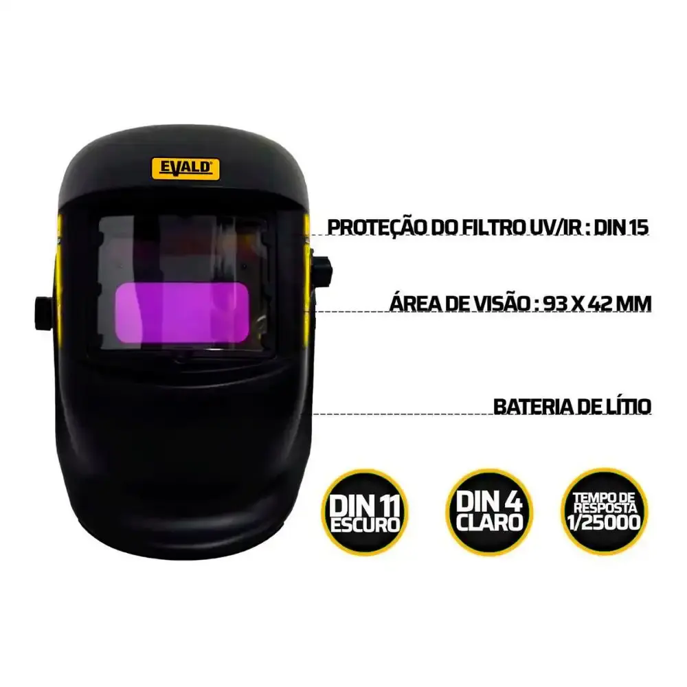 Kit máquina de solda inversora 140A easy 140 220V Balmer + máscara de solda automática — fotografia 8