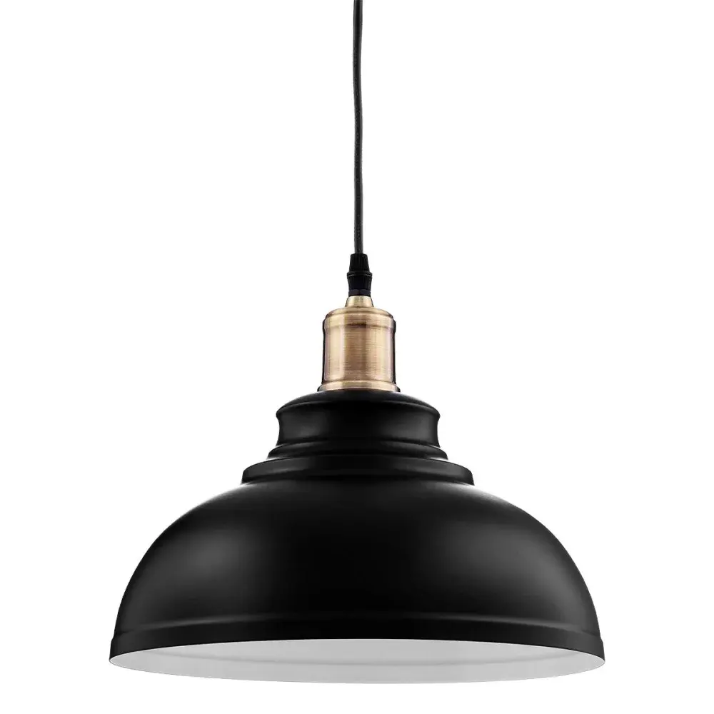 Luminária pendente nagri preto e dourado Kala — fotografia de referência