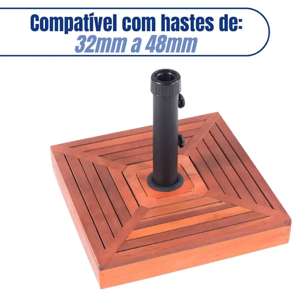 Base em Madeira para Ombrellone 25 KG Haste até 38 MM 16400 BEL — fotografia 5