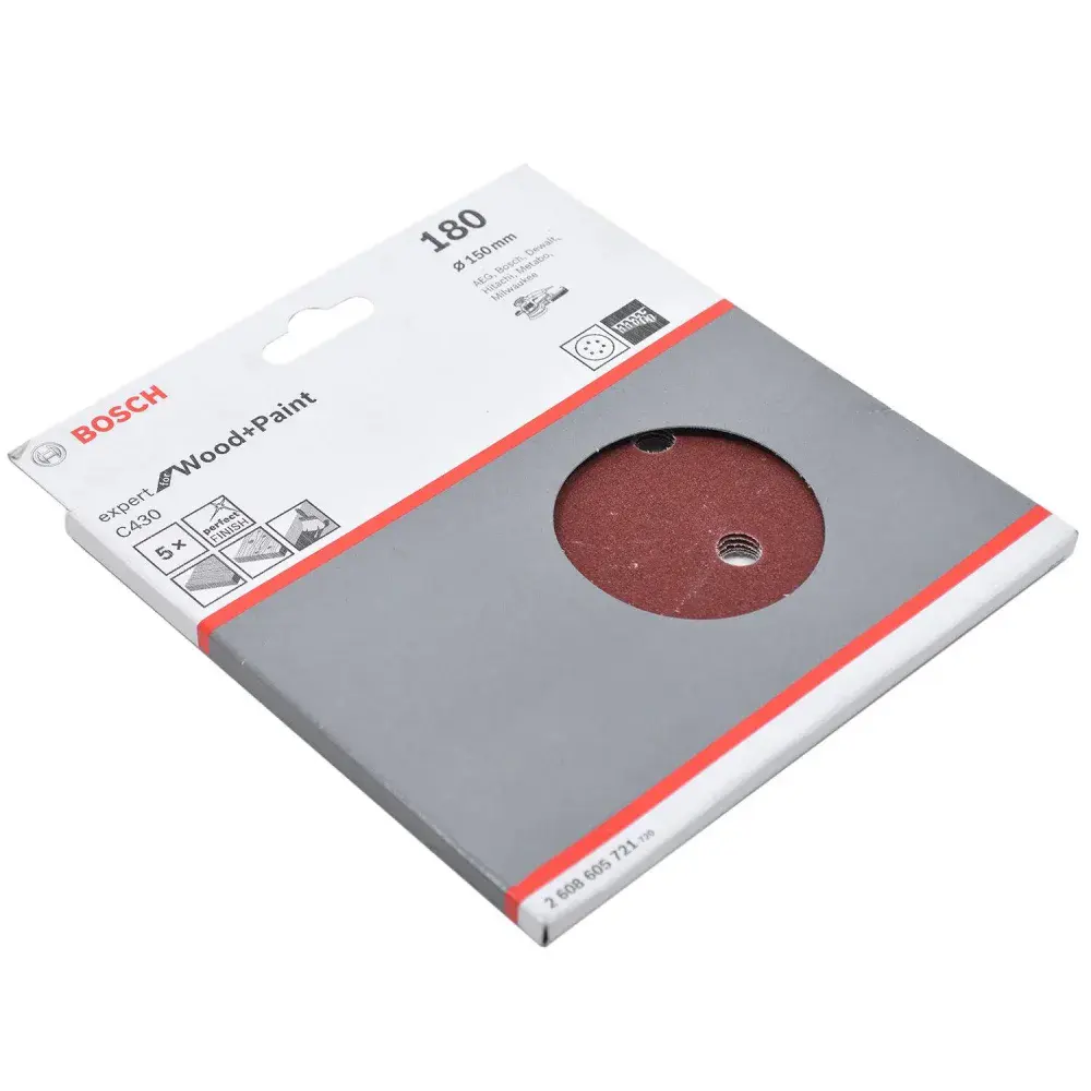 Folha de lixa C430 150MM com 5 unidades Bosch — fotografia 7
