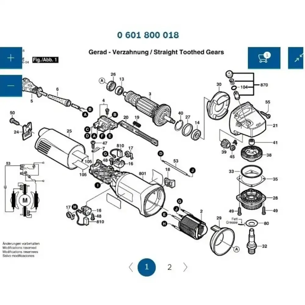 Induzido 220V para esmerilhadeira GWS 7-115 Bosch 220 V — fotografia 5