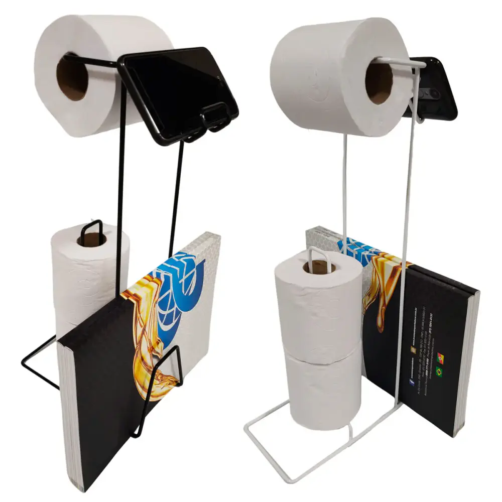 Suporte papel higiênico de chão celular e revistas Evald Branco — fotografia de referência