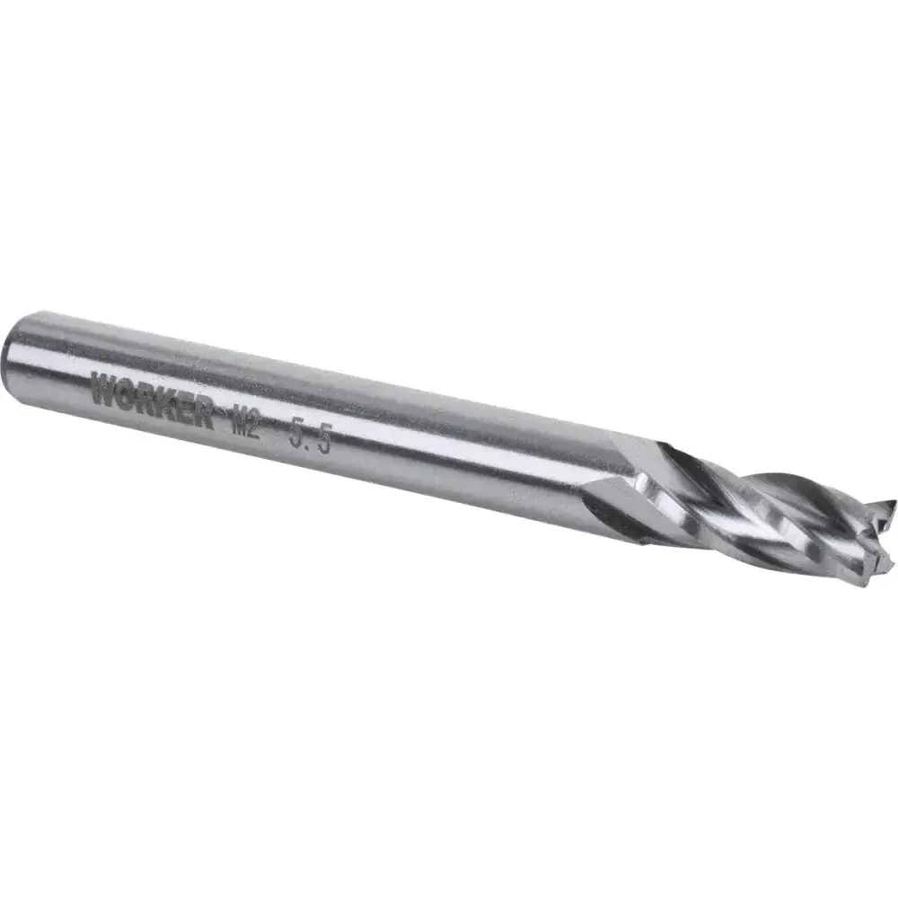 Fresa de topo reto aço rápido 5,5MM haste 6MM Worker — fotografia 7