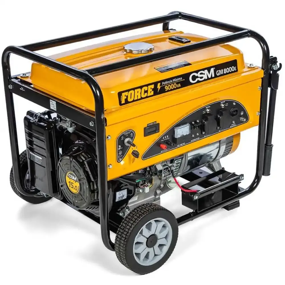 Gerador de energia à gasolina 9KVA 4T bivolt partida elétrica GM 8000E com rodas CSM — fotografia 2