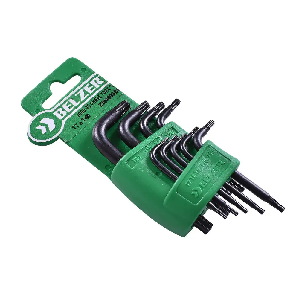 Chave torx tipo l jogo curto 230409SBR belzer - 9 peç Belzer/sata — fotografia 2